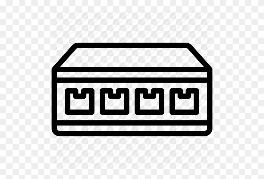 512x512 Network, Office, Outline, Router, Switch Icon - Switch Icon PNG