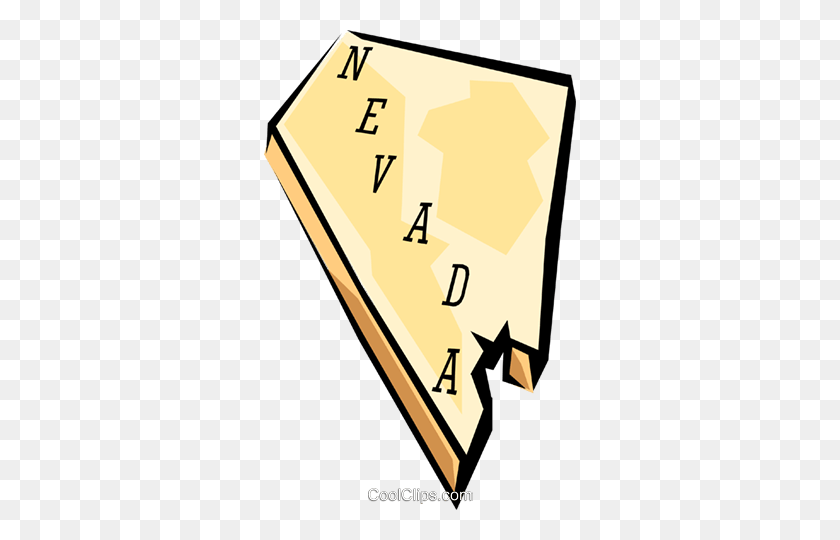 312x480 Mapa Del Estado De Nevada Royalty Free Vector Clipart Illustration - Nevada Clipart