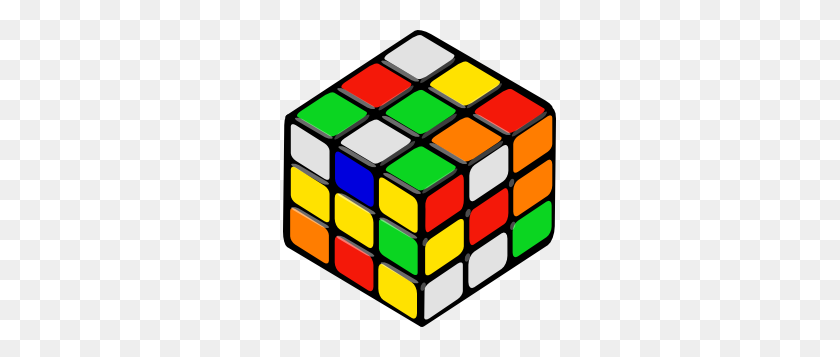 273x297 Never Could Solve This Sucker! I Used To Peel The Stickers Off - Rubix Cube Clipart