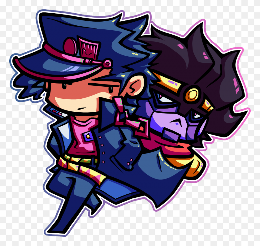 1200x1132 Nevercake On Twitter Jotaro And Star Platinum, As Requested - Jotaro PNG