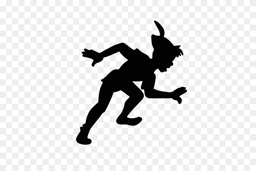 500x500 Neverland Here's A Transparent Peter Pan For Your Timeline - Peter Pan Silhouette PNG