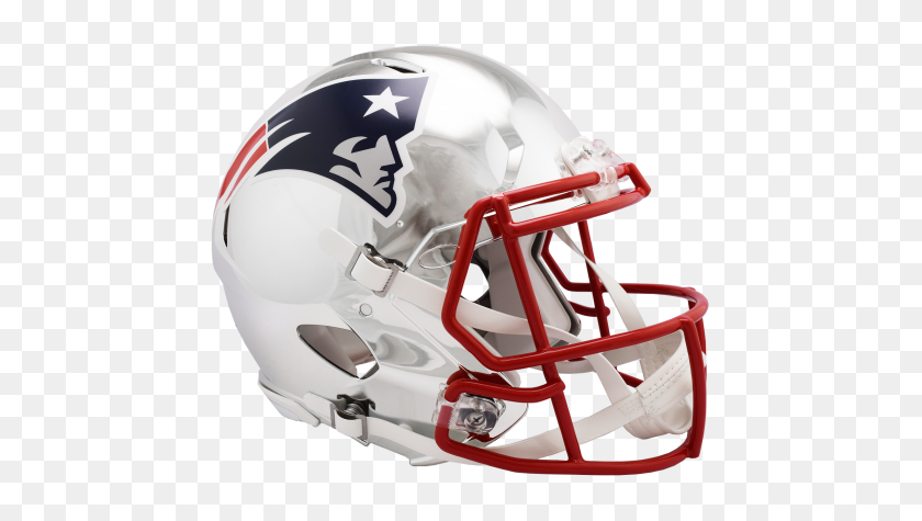 475x415 New England Patriots Chrome Alternate Speed Authentic Helmet - Patriots Helmet PNG