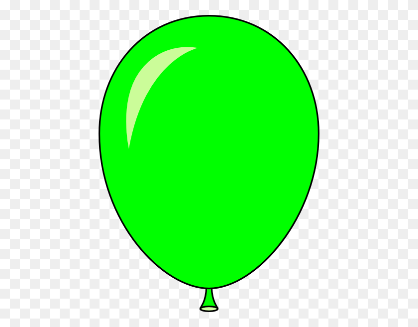 444x597 New Green Balloon - Party Balloons Clipart