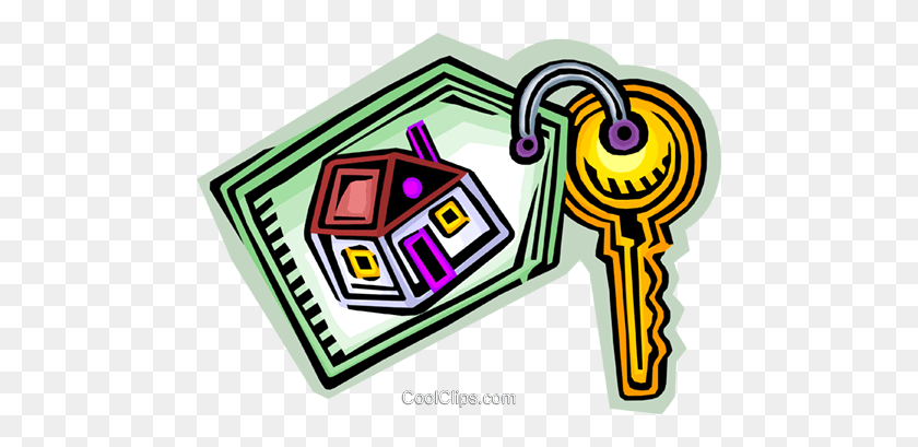 480x349 New Home Key Royalty Free Vector Clip Art Illustration - Home Clipart PNG