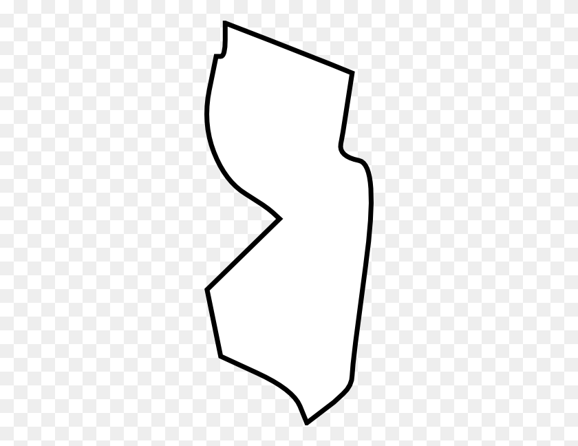 246x588 New Jersey White Clip Art - New Jersey PNG
