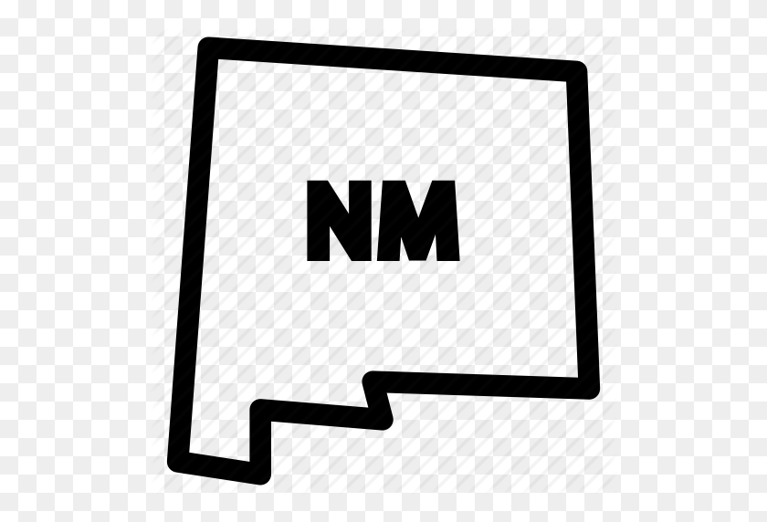 512x512 New Mex New Mexico Map, Nm Map Icon - New Mexico Clip Art