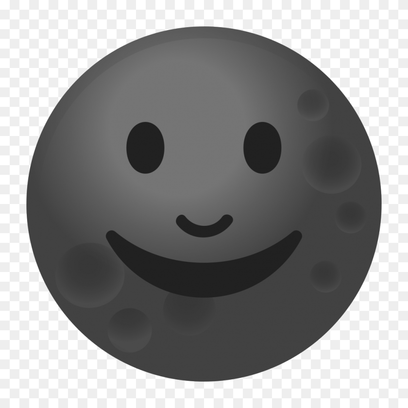 1024x1024 Значок Лицо Новолуния Ното Emoji Набор Иконок Места Путешествий Google - Луна Emoji Png