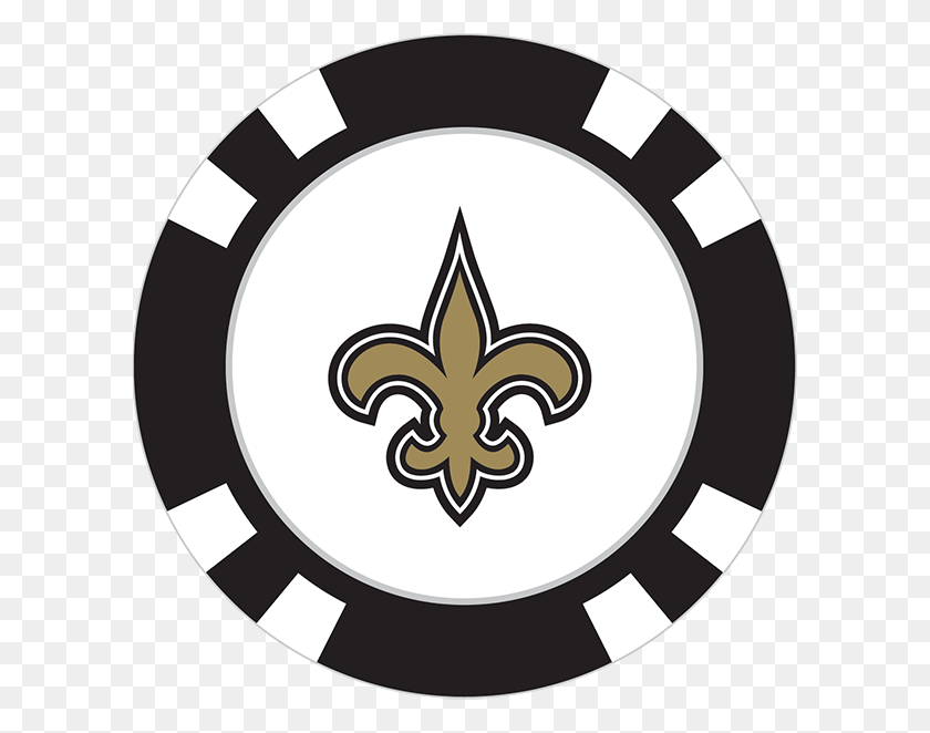 600x602 New Orleans Saints Poker Chip Ball Marcador - New Orleans Saints Logotipo Png