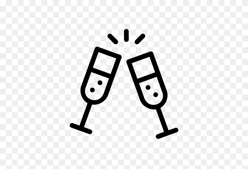 512x512 New, Party, Drink, Year, Champagne, Treat, Cheers Icon - Clip Art Cheers