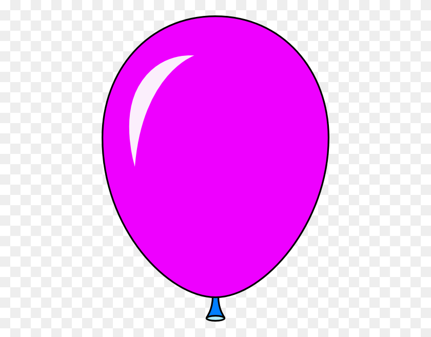 444x597 New Pink Balloon Clip Art - Balloon Clipart