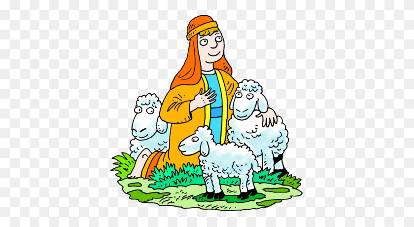 391x400 New Shepherd Clipart Psalm The Lord Is My Shepherd - Psalm 23 Clipart