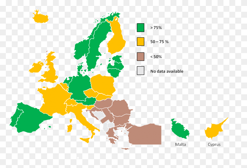 1241x812 Nuevo Estudio Sobre Servicios De Administración Electrónica Europa Está Mejorando En Cross - Europe Map Png
