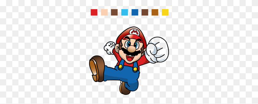 260x281 Новый Клипарт Super Mario Bros - Звездный Клипарт Mario