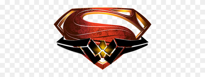 400x258 New Superman Logo Background Man Of Steel And Wonder - Wonder Woman Symbol PNG