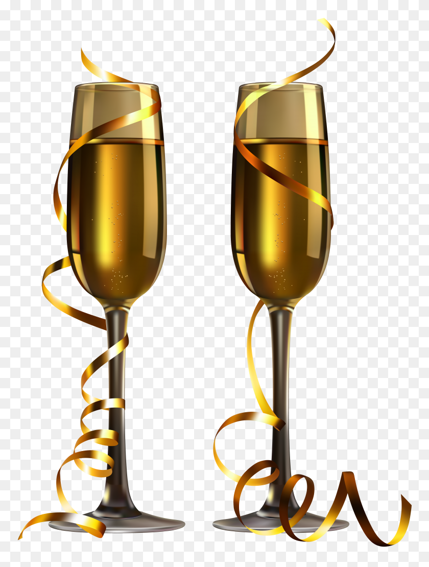 5939x8000 New Year Champagne Glasses Png - New Year PNG