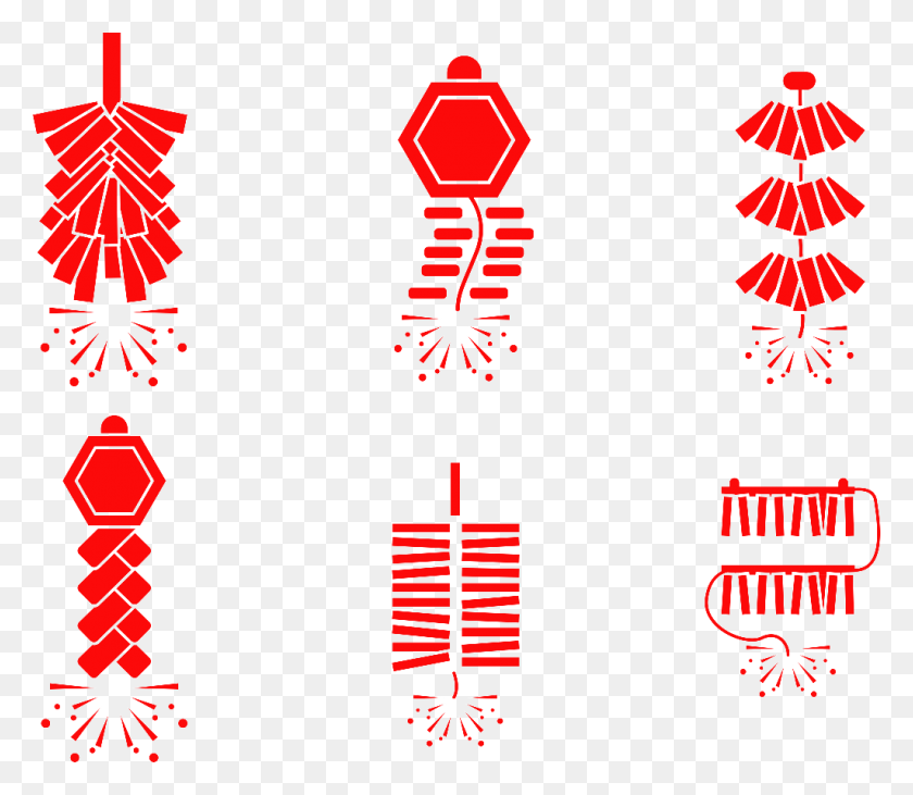 1024x881 New Year Red Firecrackers Vector Elements Free Png Download - Firecracker PNG