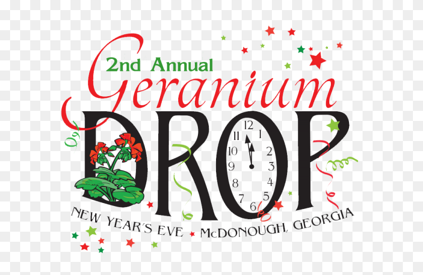 600x486 New Year's Eve Geranium Drop - Geranium Clip Art