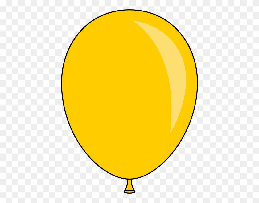 444x597 New Yellow Balloon Clipart - Globos Clipart Png