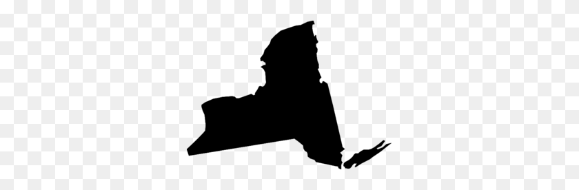 297x216 New York Black State Shape Clip Art - New York Skyline Clipart