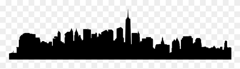 1239x290 Ciudad De Nueva York - Nyc Skyline Clipart