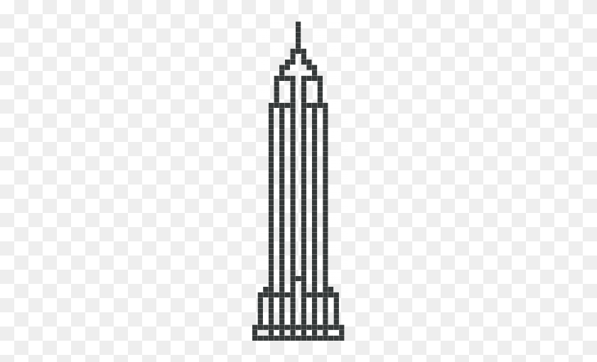 365x450 New York Empire State Building In Pixel Arts Empire State - Empire State Building Clip Art