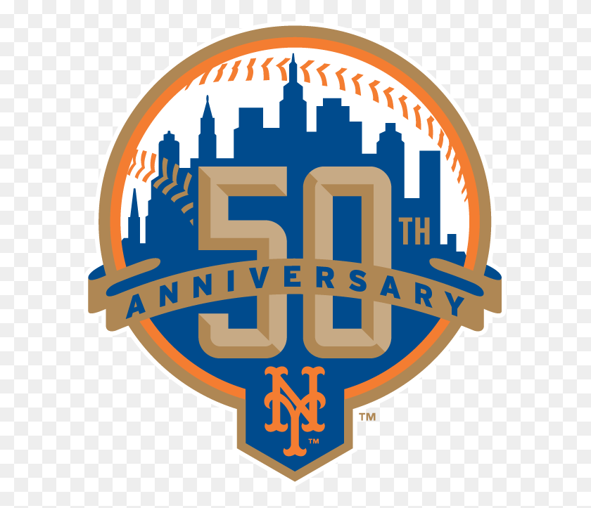 601x663 New York Mets Anniversary Transparent Png - Mets Logo PNG