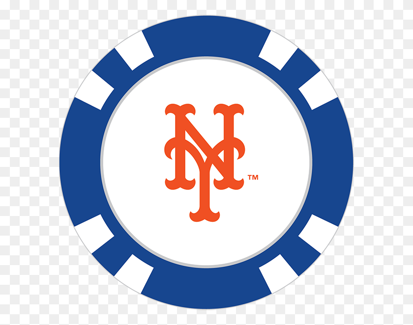 600x602 New York Mets Poker Chip Ball Marker - Ny Mets Clipart