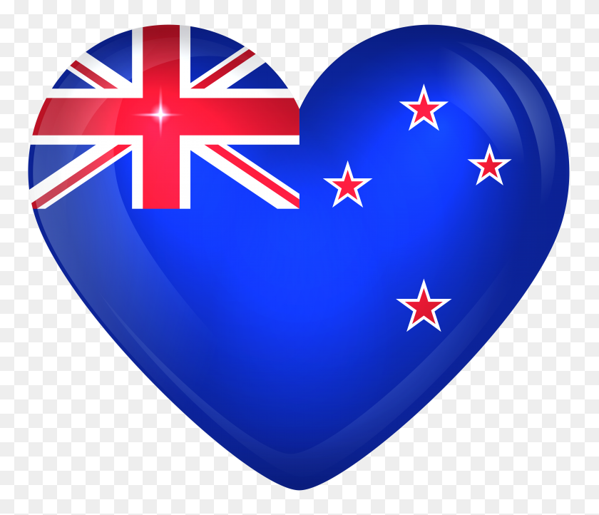 6000x5093 New Zealand Large Heart - New Zealand Clip Art