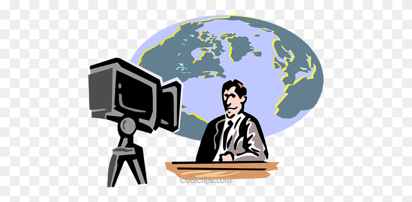 news anchor cartoon background
