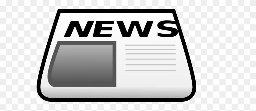 600x304 News Paper With Lines Clip Art - Newspaper Clipart