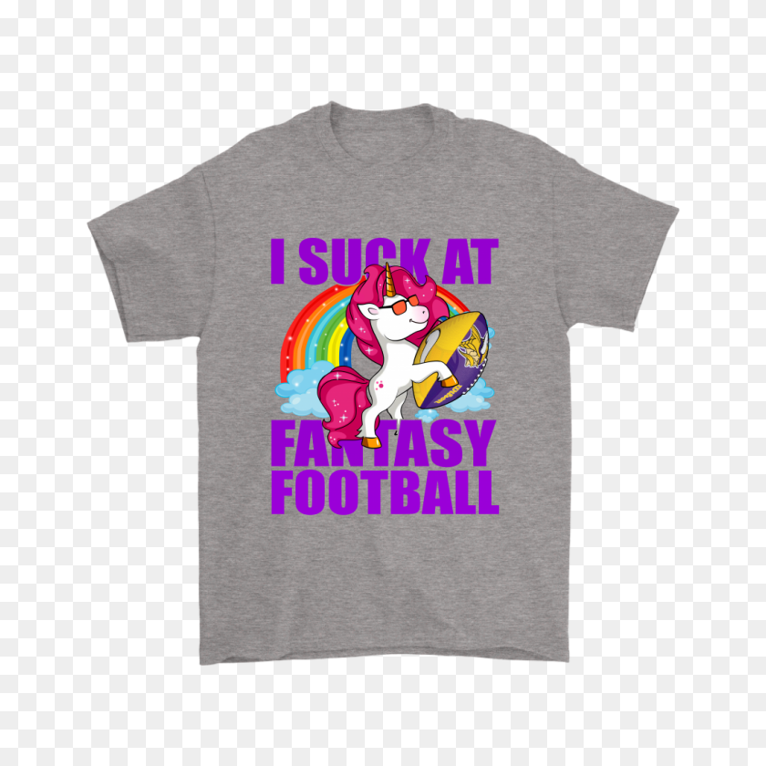 1024x1024 Nfl Minnesota Vikings Unicorn I Suck At Fantasy Football Nfl Shirts - Minnesota Vikings PNG
