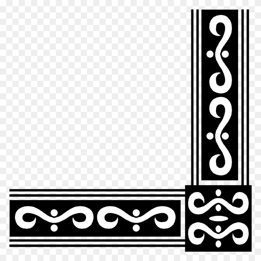958x959 Nggedabrux Clip Art Borders And Corners - Side Border Clipart