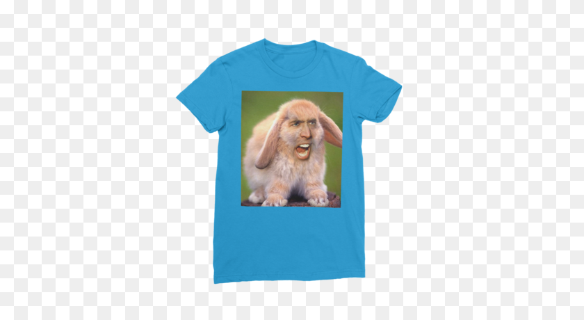 400x400 Nicolas Cage's Face On A Rabbit Ufeffclassic Women's T Shirt - Nicolas Cage PNG