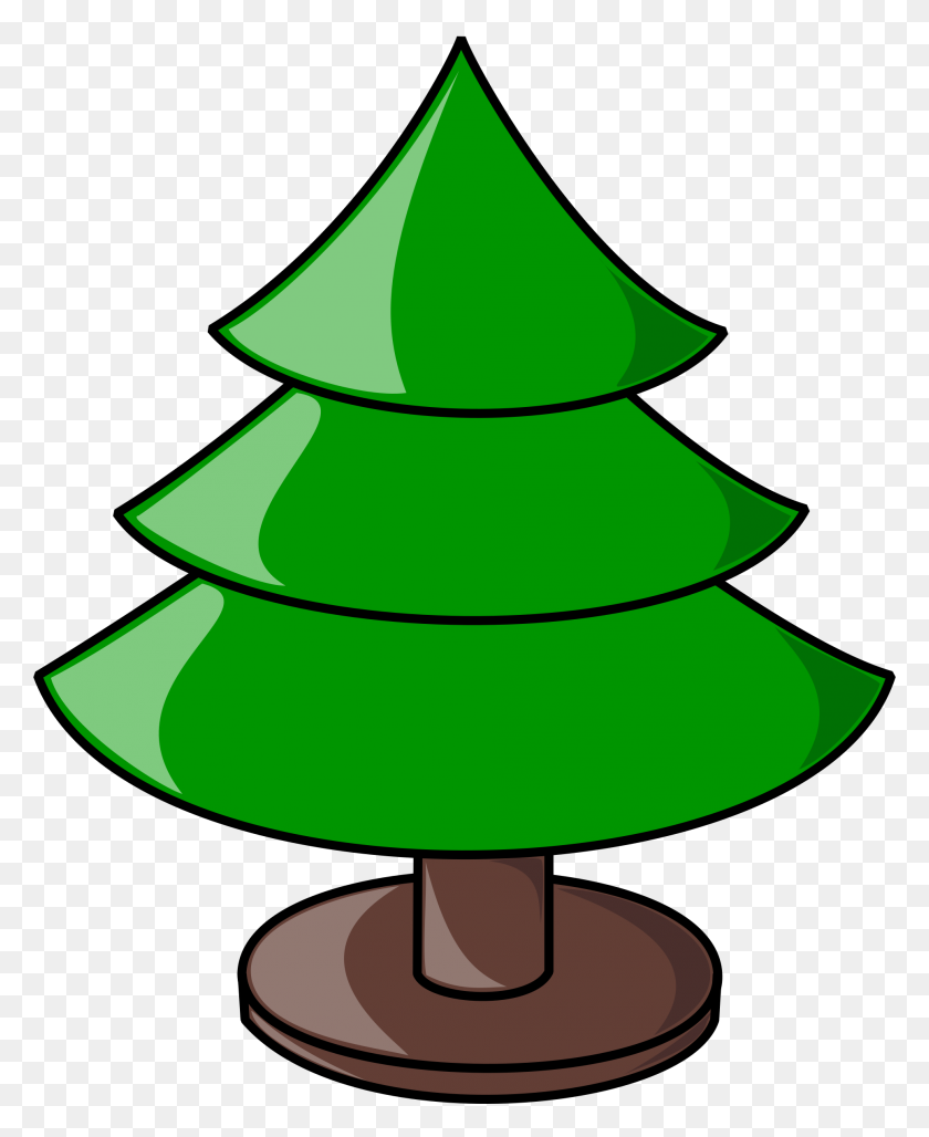 1932x2400 Nicubunu Christmas Tree Plain Clipart - Christmas Tree Clipart Png