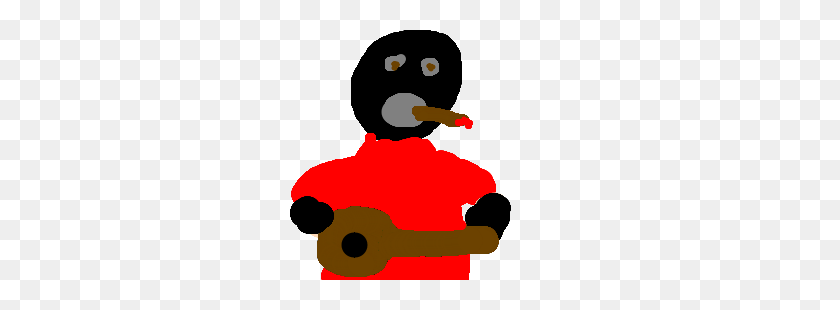 300x250 Negro Chupando Una Polla Con Un Banjo Dibujo - Negro Png