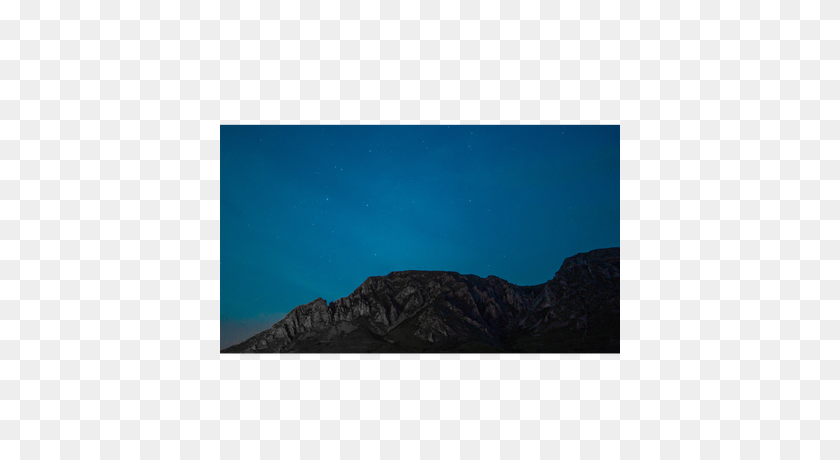 400x400 Night Starry Mountain - Mountain Range PNG