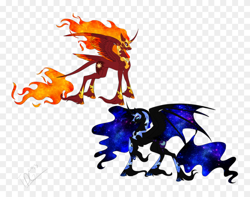 1019x784 Nightmare Moon And Solar Flare - Solar Flare PNG