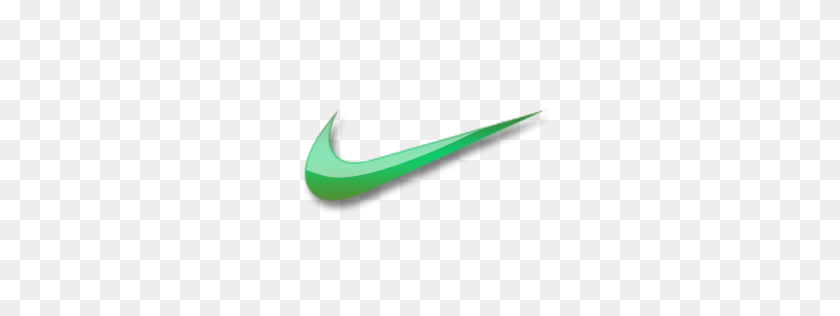 256x256 Значок Зеленого Логотипа Nike Скачать Футбольные Знаки Иконки Iconspedia - Логотип Найк Png