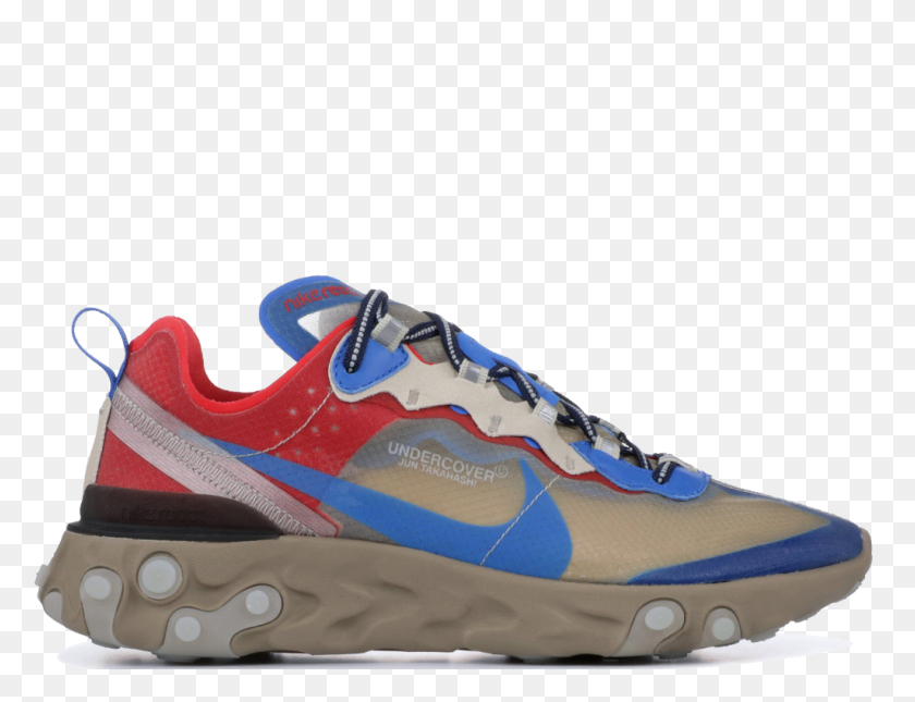 1024x768 Nike React Element Undercover Light Beige Chalk - Nike PNG
