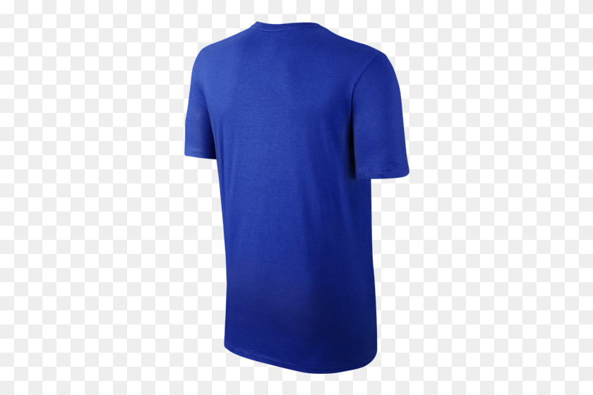 500x500 Camiseta Nike Con Cuello En V Bordado Swoosh Azul Real - Camisa Azul Png