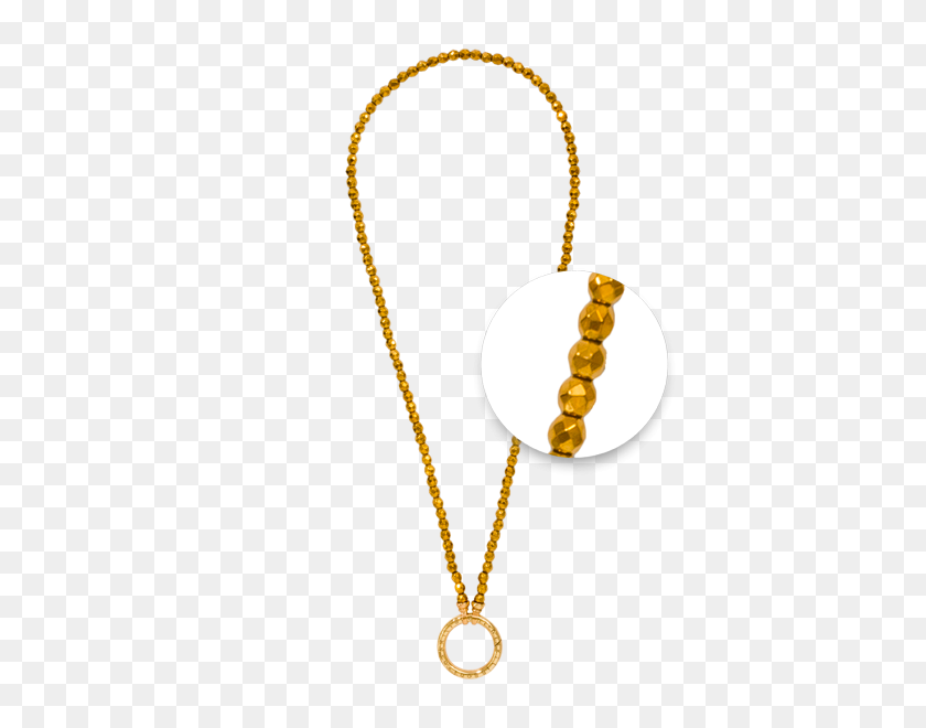 600x600 Nikki Lissoni Necklace Gold Facet Pyrite Gold Plated - Gold Plate PNG