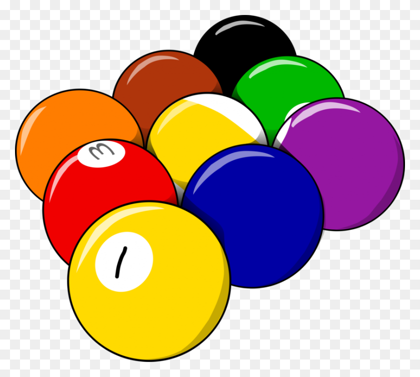 841x750 Nine Ball Billiards Eight Ball Pool Billiard Balls - Pool Clipart