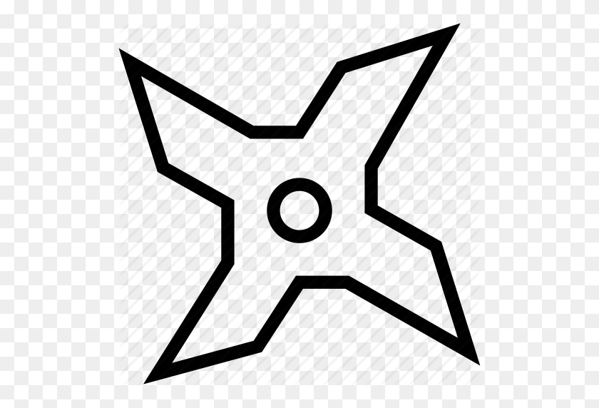 512x512 Ninja, Star, Throwing, Weapon Icon - Ninja Star Clipart