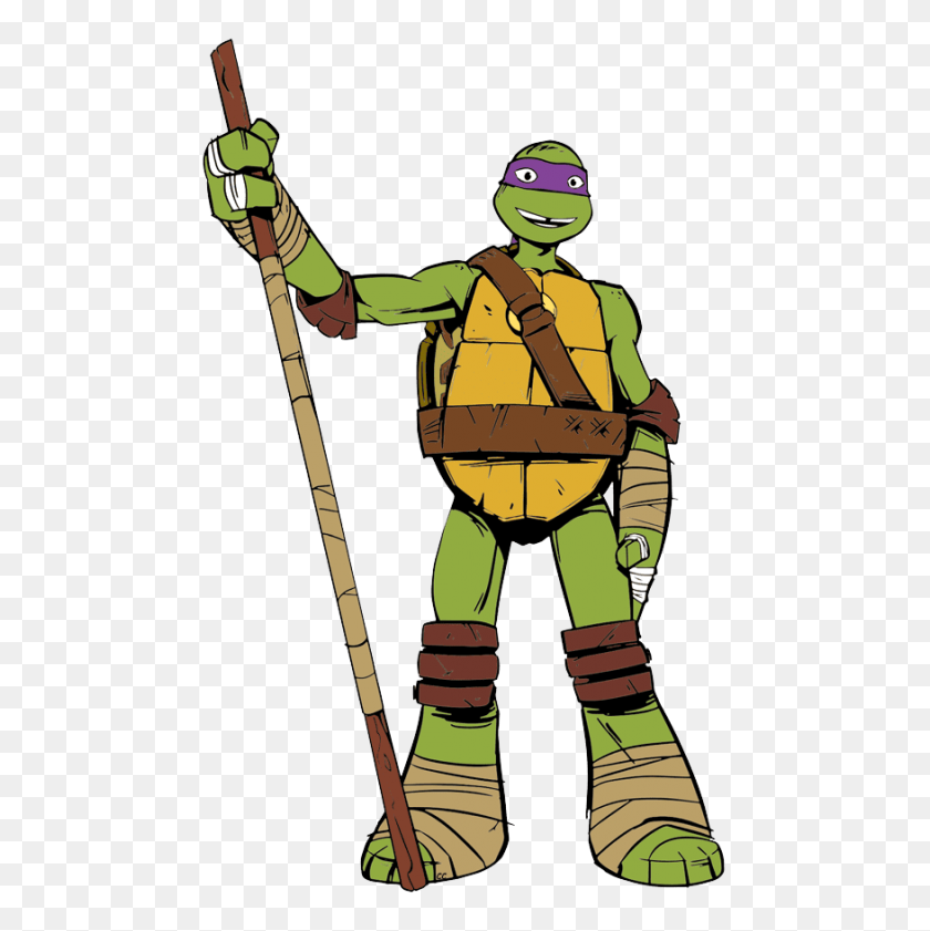 480x781 Ninja Tutle Donatello Png - Teenage Mutant Ninja Turtles PNG