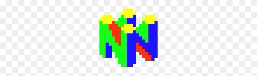 190x190 Logotipo De Nintendo Pixel Art Maker - Logotipo De Nintendo 64 Png