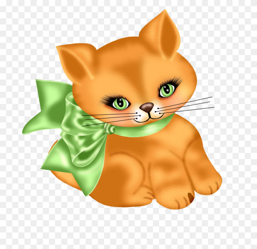 900x871 Nnw Ffaf Sittingkittywithbow Backgrounds Кошки - Котенок Png