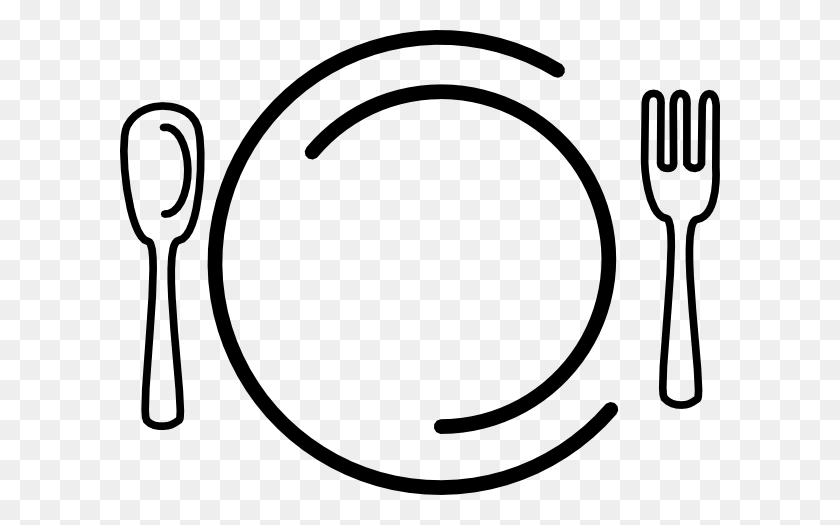 600x465 No Background Clip Art - Plate And Fork Clipart