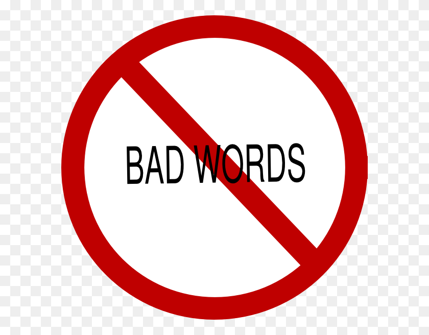 600x596 No Bad Words Clip Art - Use Kind Words Clipart