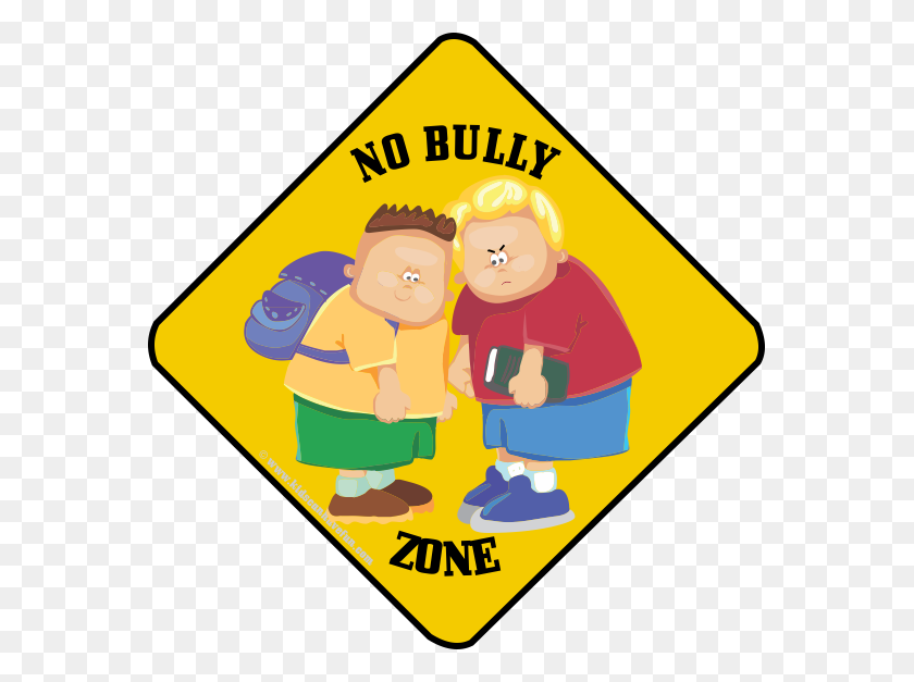 567x567 No Bully Zone Caution Poster No Bulling Bullying - No Bullying Clipart