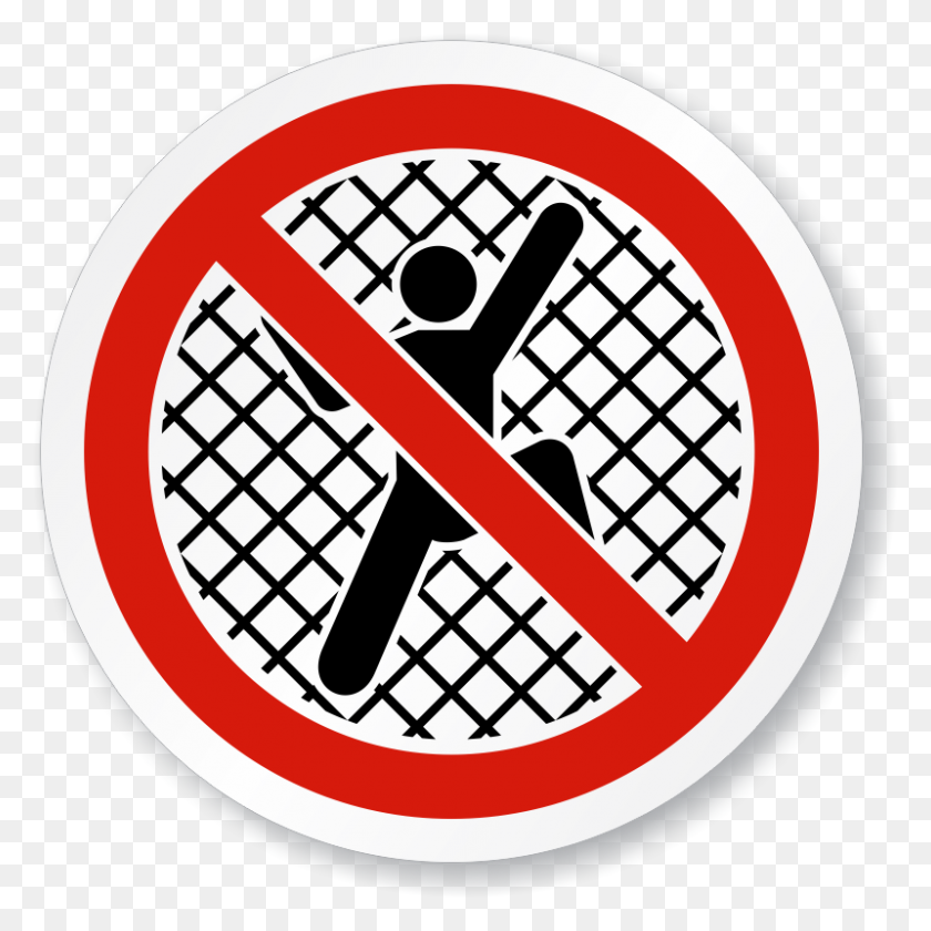 800x800 No Climbing On Fence Symbol Circle Iso Prohibition Signs, Sku Is - Black Circle Fade PNG